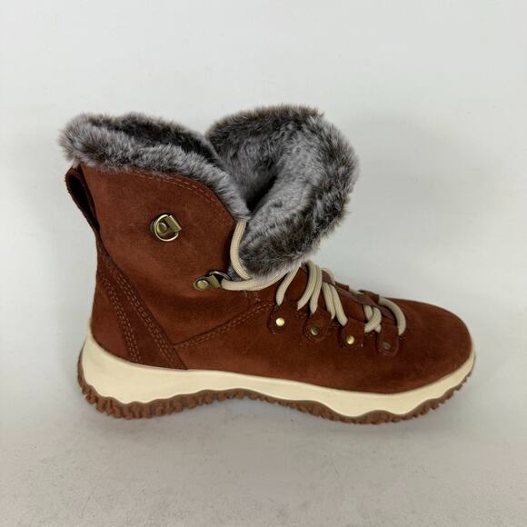 L.L.Bean Day Venture Snow Boots Womens 6.5 Brown Suede Lined Lace-Up Ankle - Picture 3 of 10